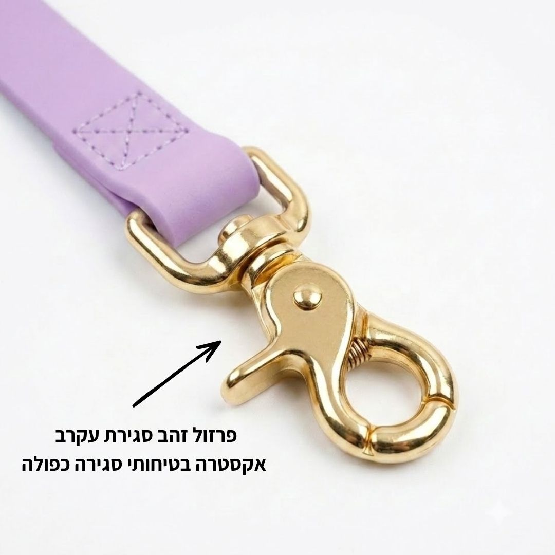 רצועת כלבים באורך 1.2 מטר וברוחב 20 ממ בצבע סגול לילך – רצועה רגילה לכלב | Petrix