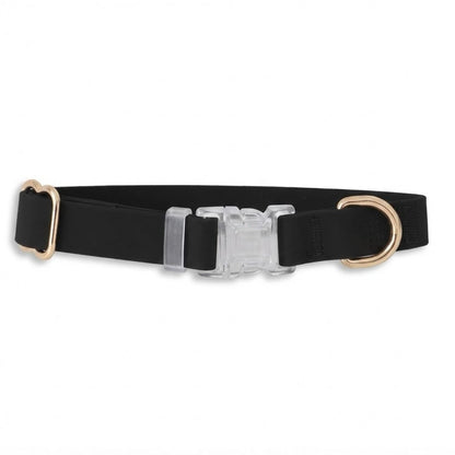 רצועת כלבים ללא  ידיים + קולר הסט מלא | שחור חלק