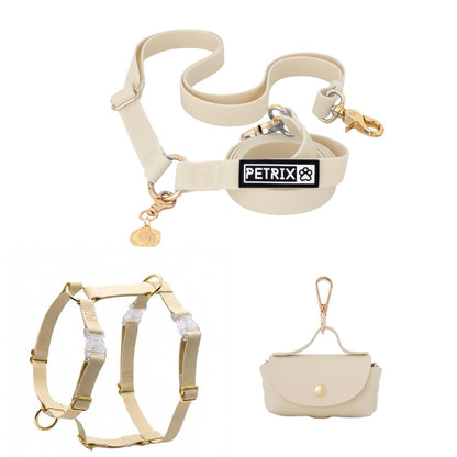 רצועה ללא ידיים + רתמה הסט המלא  | בז