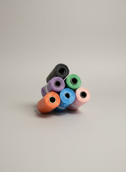 סט 6 שקיות איסוף צרכים צבעוני