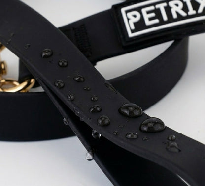 רצועת כלבים ללא ידיים + רתמה הסט מלא | שחור חלק