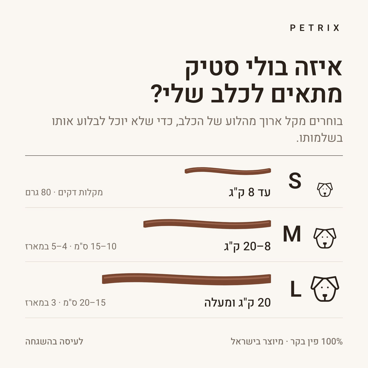 בולי סטיק טבעי לכלב – תמונה 4